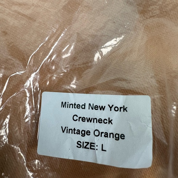 NWOT Minted New York Pullover Crewneck Sweatshirt Vintage Orange Size L - Picture 10 of 10
